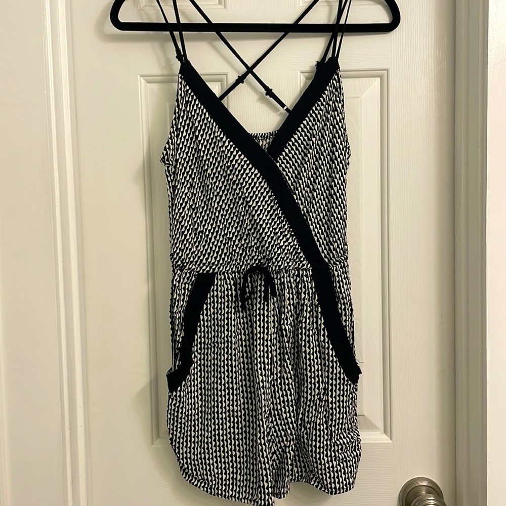 Black and white romper